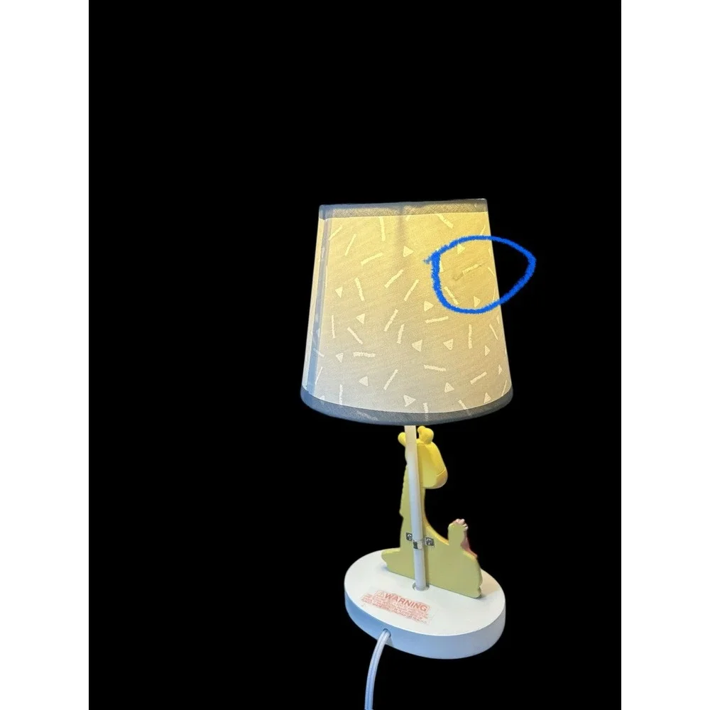Mighty Jungle Lamp w/ Shade Giraffe & Parrot Made by Lamp & Ivy Baby/Kid Nursery